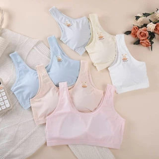 [Y D]🔥พร้อมส่ง🔥เสื้อชั้นในเด็กผู้หญิงคุณภาพสูง ผ้าไหมน้ำแข็งผ้าเย็นผ้านิ่มใส่สบาย ฟองน้ำเย็บติด#332