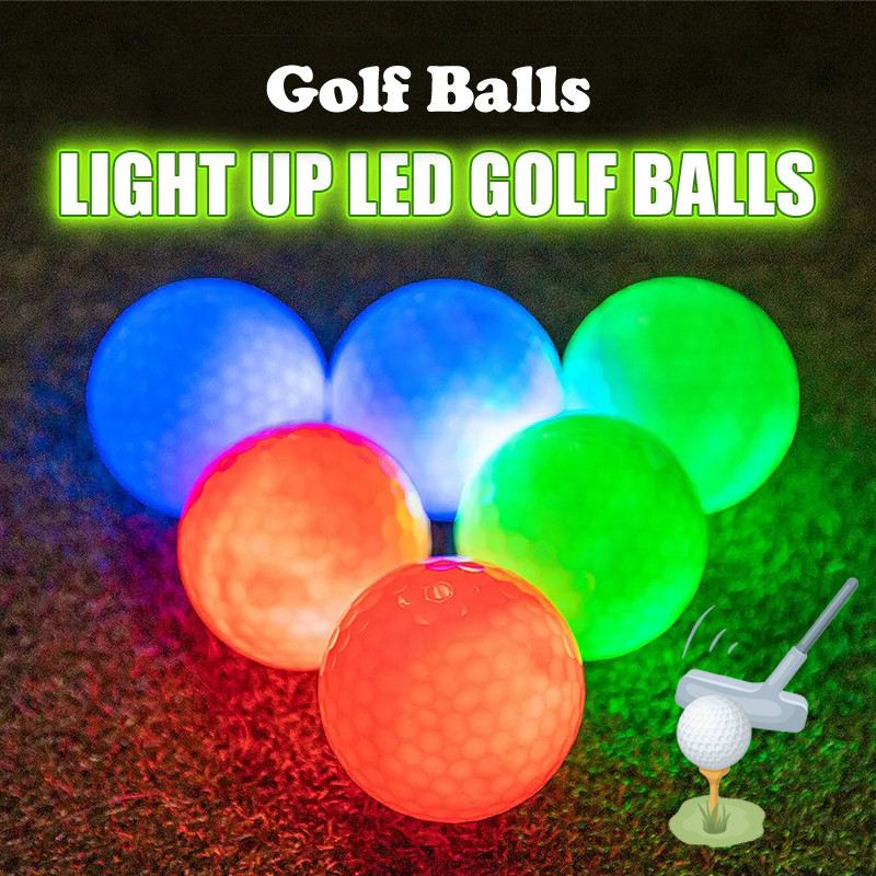 ลูกกอล์ฟ ลูกกอล์ฟมีไฟ Led ลูกกอล์ฟแบบเรืองแสง led ชิ้นอิเล็กทรอนิกส์แสงลูกกอล์ฟสำหรับกลางคืนกีฬาการฝึกอบรม Golf Ball