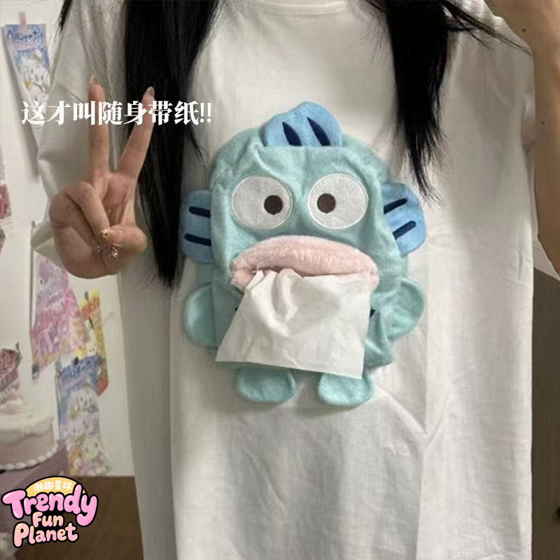 สร้างสรรค์เสื้อยืดกระดาษทิชชูอ้วน Zuo Weimen ตลกโง่แขนสั้นเสื้อยืดคู่กระดาษทิชชูน่ารักเสื้อผ้าโง่ - รูปที่ 2