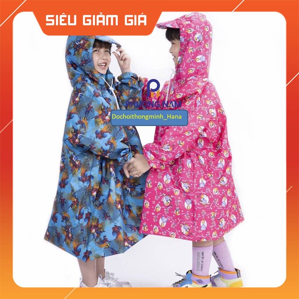 เสื้อกันฝนเด็ก [HCM - GOOD PRODUCT] เสื้อกันฝนสําหรับเด็ก ทรงเล็กไม่มีร่อง ผ้าร่มชูชีพสุดทนทาน ลายสวย