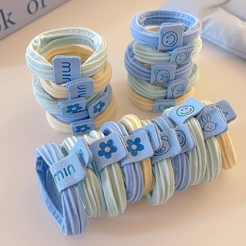 06奶油色卡通可爱扎发绳女2025新款高弹力耐用头绳儿童马尾皮筋头饰Cream Cartoon Cute Hairtie Girl 202520250425