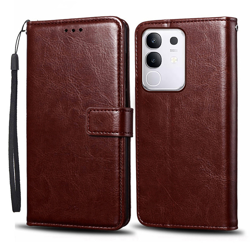 เคสโทรศัพท์แบบพลิกสําหรับ Vivo Y29 4G กระเป๋าสตางค์ปกหนัง PU สําหรับ Vivo T4x 5G