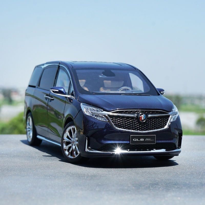 คลังสินค้าพร้อมโรงงานเดิม 1: 18 โมเดลรถ Buick GL8 2020 Avenir Avenir Buickangko ธงจําลองรถโลหะผสม