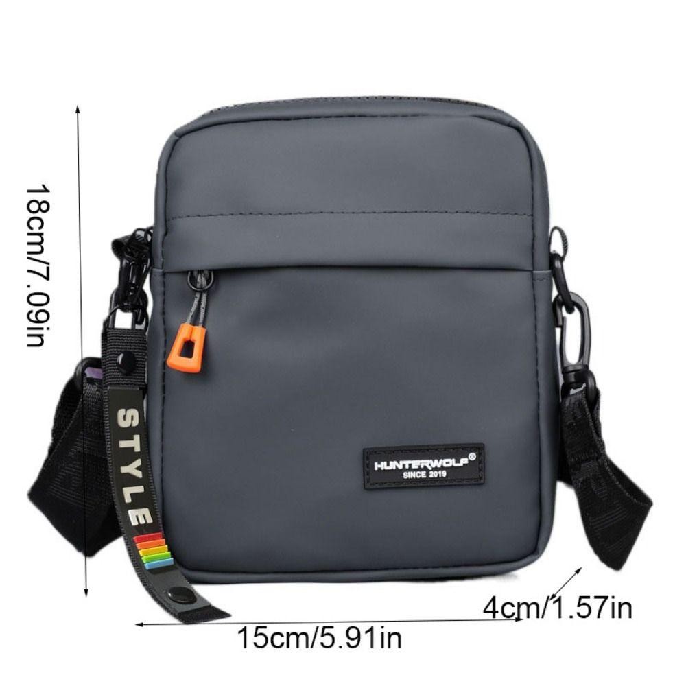 PIXELBYTE กระเป๋าสะพายไหล่,สไตล์ญี่ปุ่น Smooth Mens Crossbody Bag,กระเป๋าMessenger Minimalist PU Leather Multi-Functional Sports Fitness Pouch Outdoor