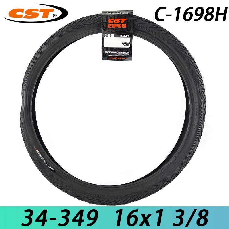 CST 16x1 3/8 34-349 ล้อขนาดเล็กพับจักรยานยางสําหรับ Brompton 349 16 นิ้วยางนอก C1698 60TPI BMX จักรย