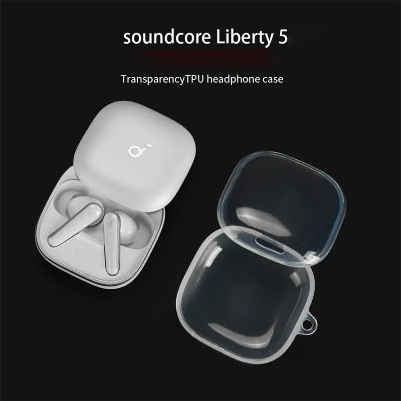 เคสหูฟังใสสําหรับ Anker Soundcore Liberty 5 กรณี Hard Clear หูฟังสําหรับ Anker Soundcore Liberty 5 ก