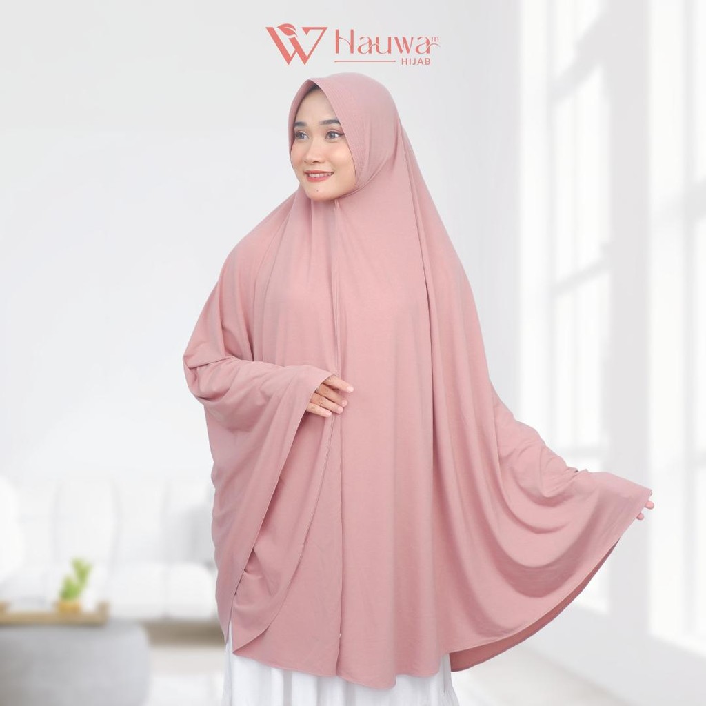 HAUWAM - Azela Khimar Bergo Ped Instant Size XXL Jersey Korea