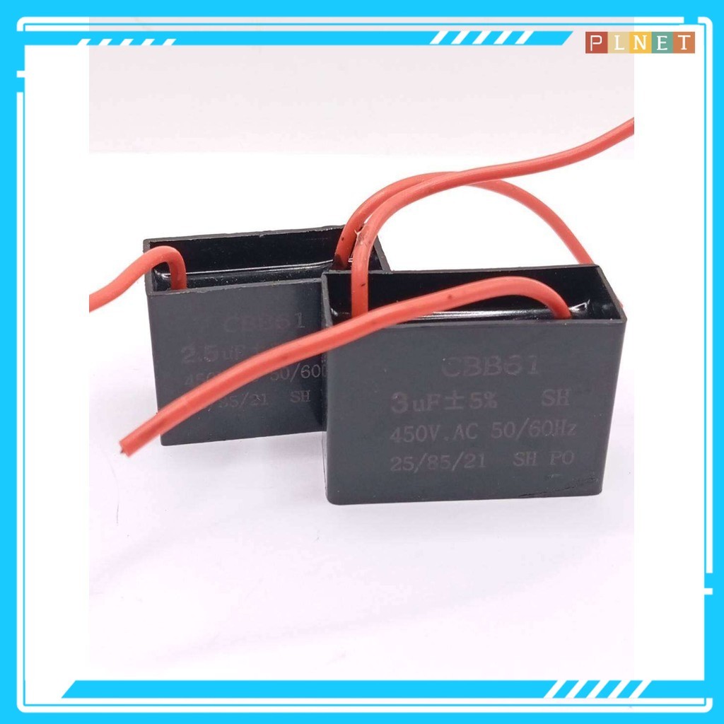 คาปาซิเตอร์ capacitor คาปาพัดลม CBB61 1UF 1.2UF 1.5UF 1.8UF 2UF 2.2UF 2.5UF 3UF 3.5UF 4UF 5UF 6UF 7U