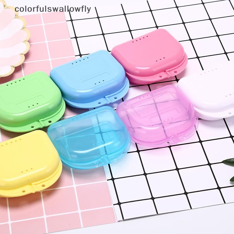 สีสันสดใสจัดฟันจัดฟันจัดฟันรีเทนเนอร์กล่องเก็บฟันกระบอกคอนเทนเนอร์ปลาค็อด