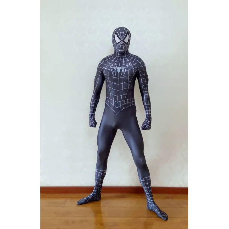 Halloween Black Raimi Spiderman Cosplay Costume Venom Symbiote Raimi Suit Zentai Bodysuit Men Adults