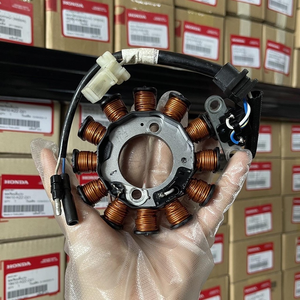 ขดลวดสเตเตอร์/มัดไฟ (สตาร์ทมือ) แท้ศูนย์ (เวฟ110i ปี2009-2010) 31120-KWW-711