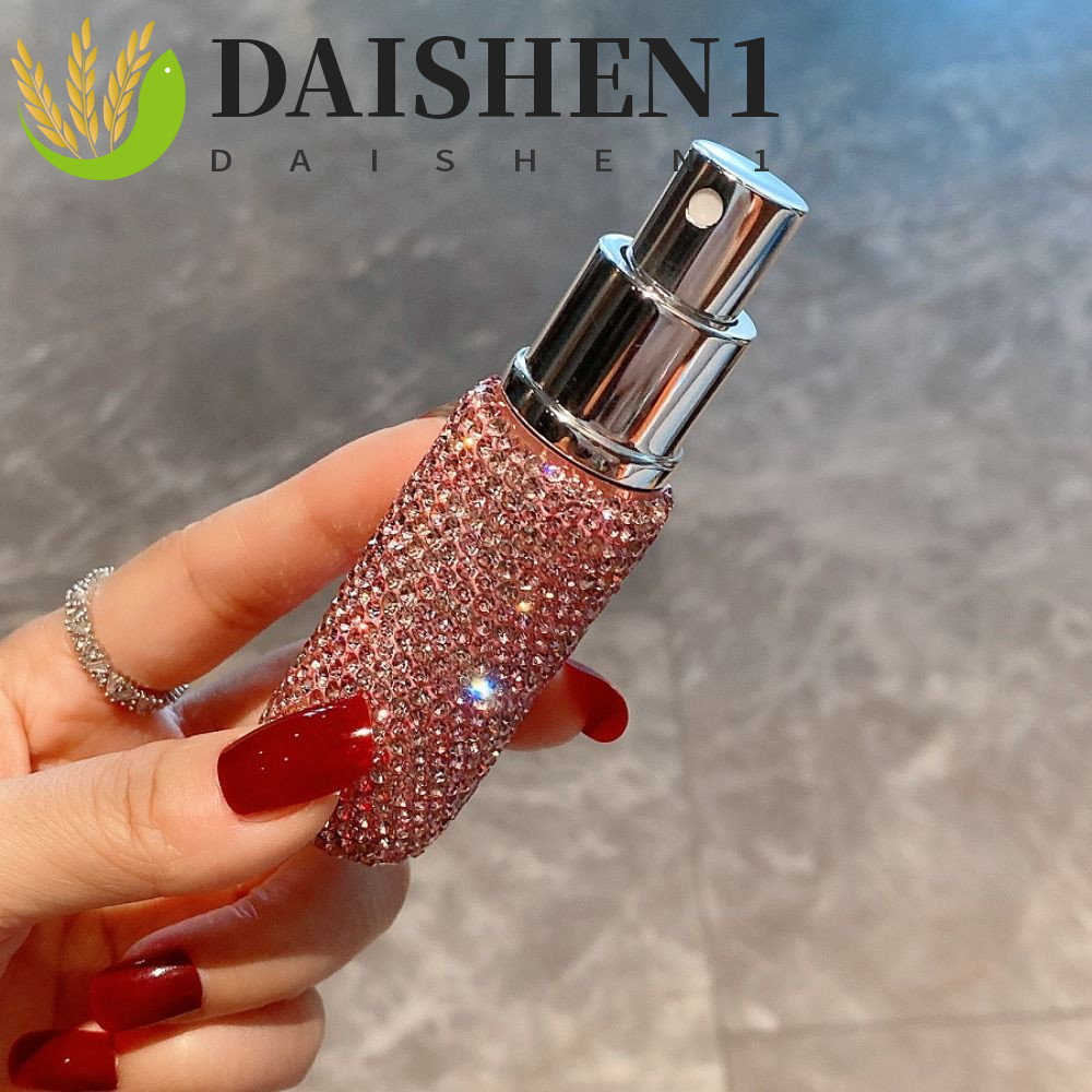 Daishen1 ขวดน ้ ําหอมประดับเพชร , 10ml ขวดสเปรย ์ รีฟิลขนาดเล ็ ก , อะโทมิเซอร ์ หรูหรากดปั ๊ มเงาผู ้ หญิง