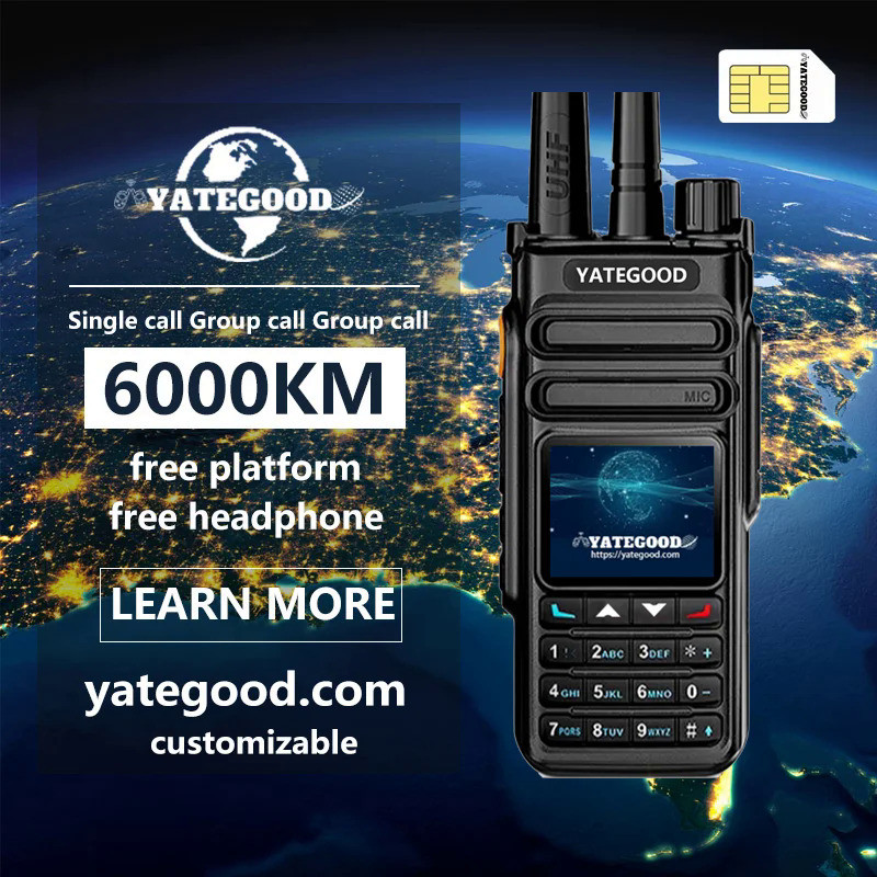 YATEGOOD  GM7 GPS 5000KM zello walkie talkie long range global ptt  4G poc radio100km