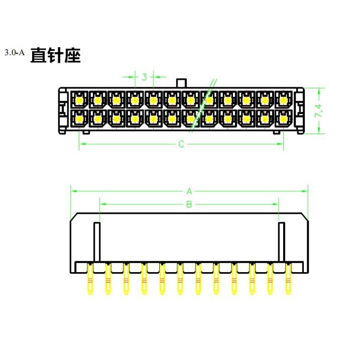 43045 ซ็อกเก็ตขาโค้งตรง MX3.0 มม.ขั้วต่อแถวคู่ 43025 ซ็อกเก็ตขาโค้ง 2 * 2/3/4/5/6/7P/8P Connector - รูปที่ 7