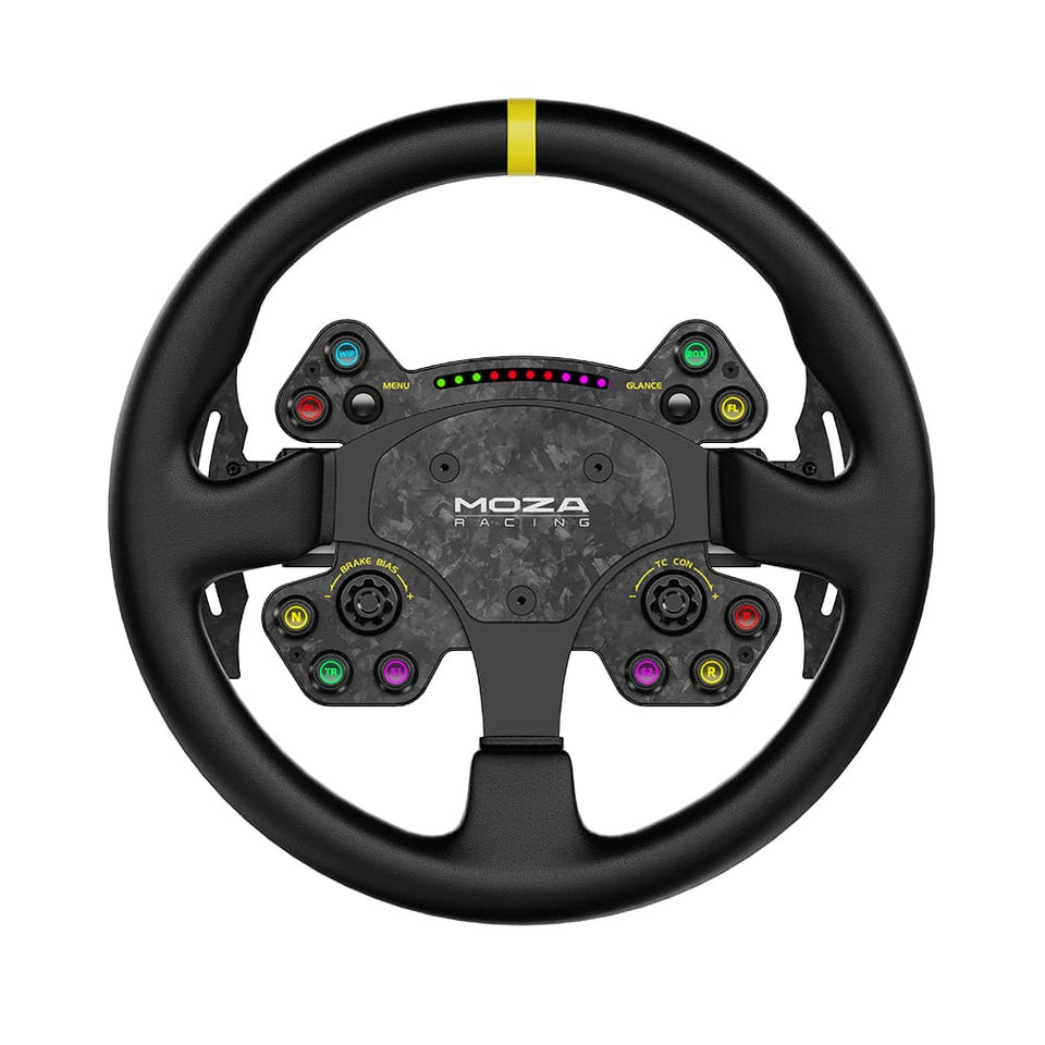 Moza RS V2 Steering Wheel | พวงมาลัย Sim Racing คาร์บอนไฟเบอร์แท้ | ขนาด 13 นิ้ว | รองรับ Moza R5 ขึ้นไป ราคา ถูกที่สุด ดีลบีเคเค แกลเลอรีภาพที่ 2