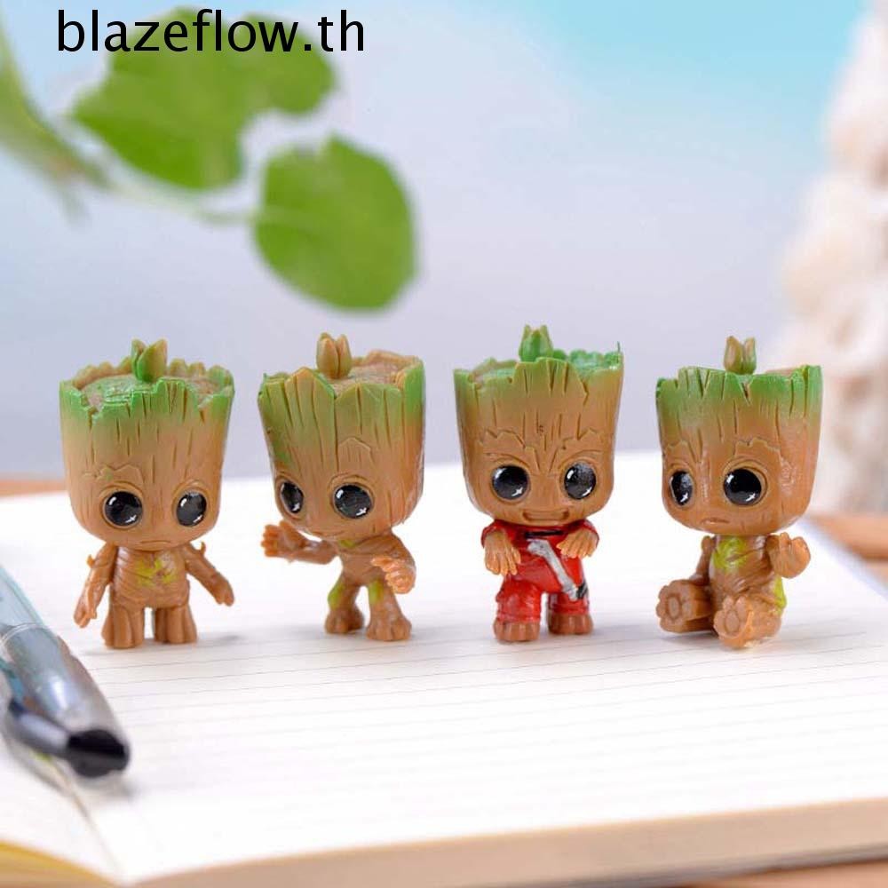 Blazeflow Groot รูปสําหรับเด็กเครื่องประดับรถยนต์ขนาดเล็กสะสมอุปกรณ์ตกแต่งภายใน Mini Groot Action Figure