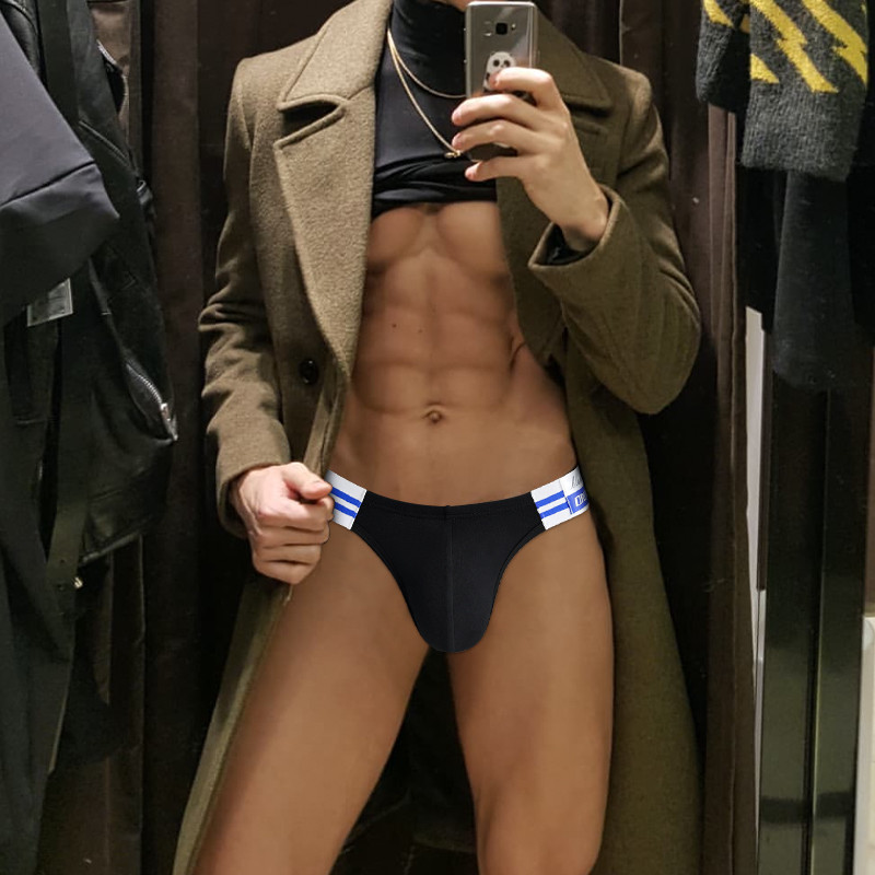 High Fork Men Briefs Soft Cotton ชุดชั้นในบุรุษกางเกงแฟชั่นเอวต่ําสะโพกยกชายสามเหลี่ยมกางเกง Casua ชุดชั้นใน OR6266