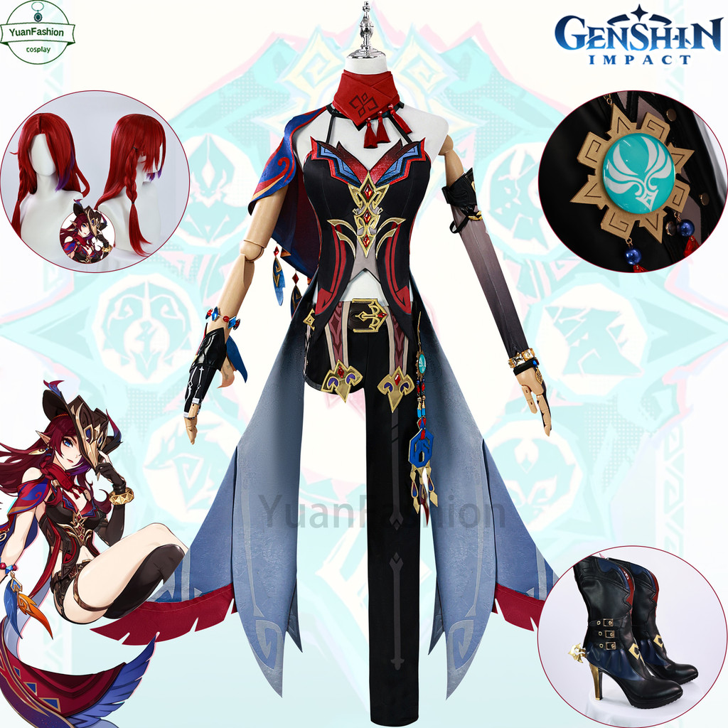[คลังสินค้าพร้อม] Genshin Impact คอสเพลย์เสื้อผ้า Chasca คอสเพลย์เกมบทบาทเสื้อผ้าคอสเพลย์การฟื้นฟูที่สมบูรณ์แบบ