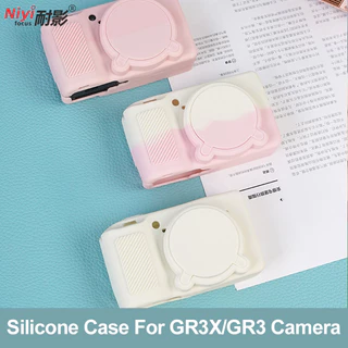 เคสซิลิโคน Ricoh GR3 GR3X ผิวรู้สึกเนื้อกล้องกระเป๋านุ่มฝาครอบปลอกป้องกันฝุ่น Anti Drop พร้อมฝาครอบเลนส์