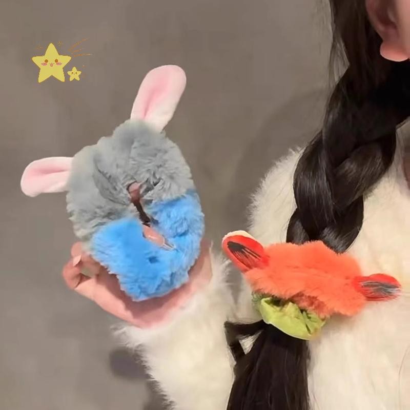[JBTH] 1pc การ์ตูน Kawaii สาวน่ารักเชือกผมอะนิเมะ Zootopia Nick Wilde Judy Hopps ตุ๊กตาผมวงกลมผม DIY อุปกรณ์เสริมของขวัญ [JB]