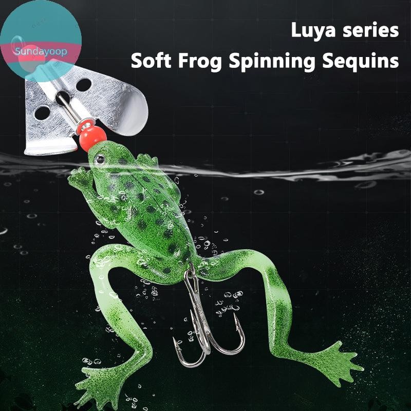 Sund Spinning Composite Sequins Thunder Frog Soft Bait 6.5g/11cm le Leaf Style Anti-Hanging Bottom Frog TH