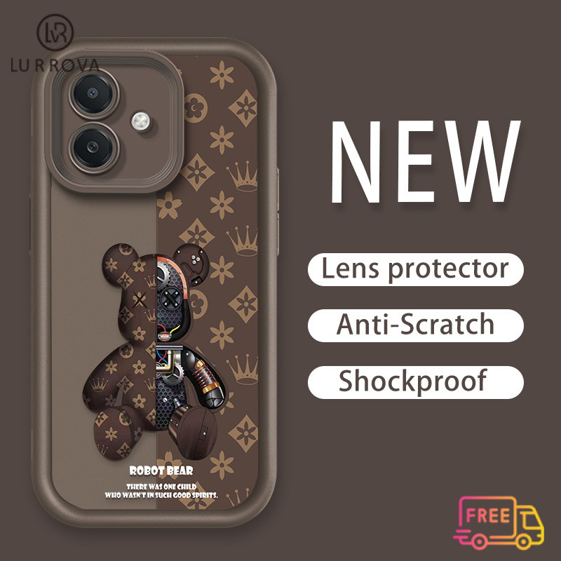 กรณีoppo Reno 13F 5G Reno 12 Reno11 F Reno 11 Reno 10 Reno 8T Reno 8Z Reno7 Reno8 Reno4 Reno5 Realme C65 C61 C55 C53 C51 หมายเหตุ 50 หมายเหตุ 60 หมีกลกันกระแทกTPU P