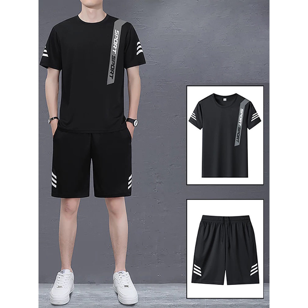 ชุดกีฬาผู้ชาย ชุดกีฬา ชุดเซ็ทผู้ชาย ชุดวิ่ง เสื้อกีฬา ซับเหงื่อ ระบายอากาศ ใส่สบาย