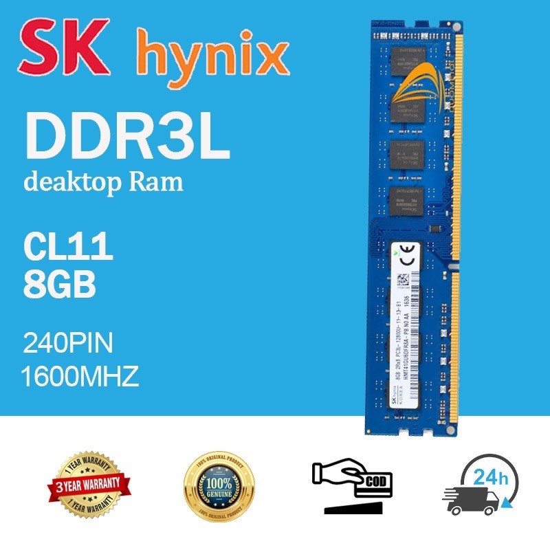 [24H Sent] Sk Hynix 4GB 8GB DDR3 DDR3L โมดูลหน่วยความจําเดสก์ท็อป 1333Mhz 1600Mhz PC3 PC3L 10600 128