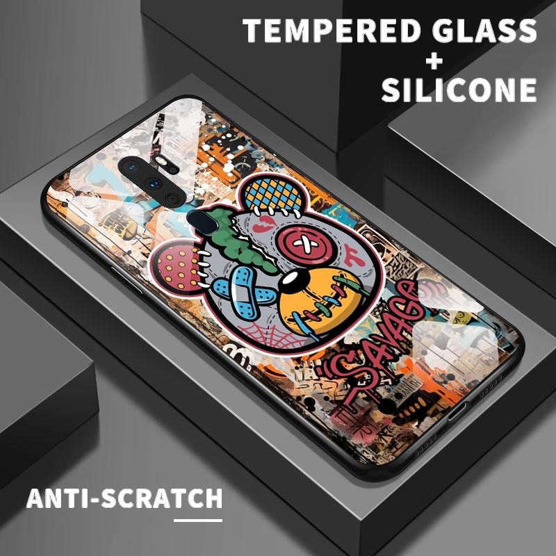 เหมาะสำหรับ OPPO A9 2020 A91 A92 A93 A93 5G A94 A95 A96 A9x กรณีโทรศัพท์มือถือ Cool Cool Graffiti เค