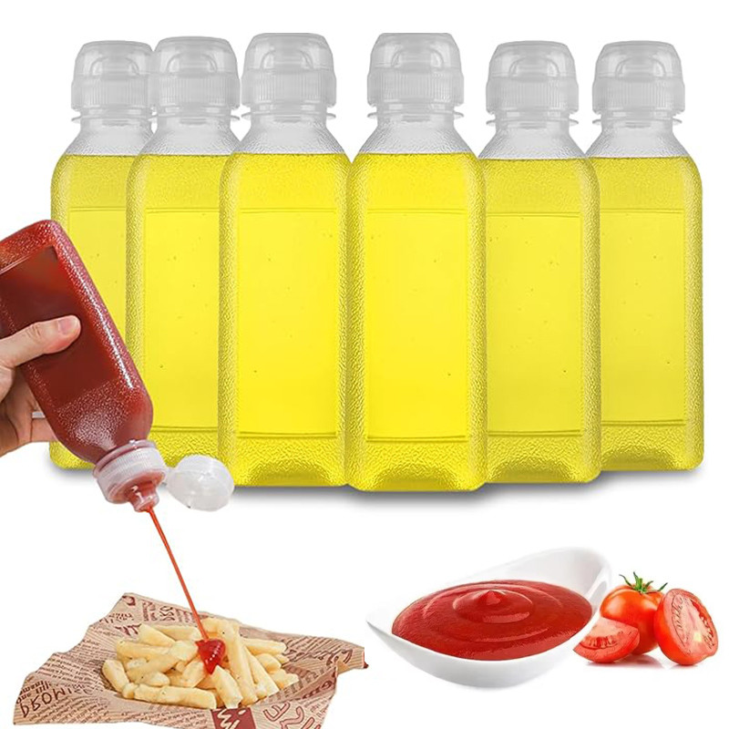 3/5/10 ชิ้นขวดน้ํามันบีบป้องกันการรั่ว – ขวดปรุงรสแบบพกพาสําหรับซอสน้ําส้มสายชูซอสมะเขือเทศ – 300 มล. 500 มล.
