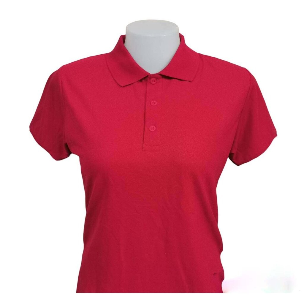 เสื้อโปโลสีแดง คอปก แขนสั้น เสื้อโปโล สีแดง สีล้วน สีพื้น เสื้อโปโลแขนสั้น เสื้อคอปกสีแดง LRD04