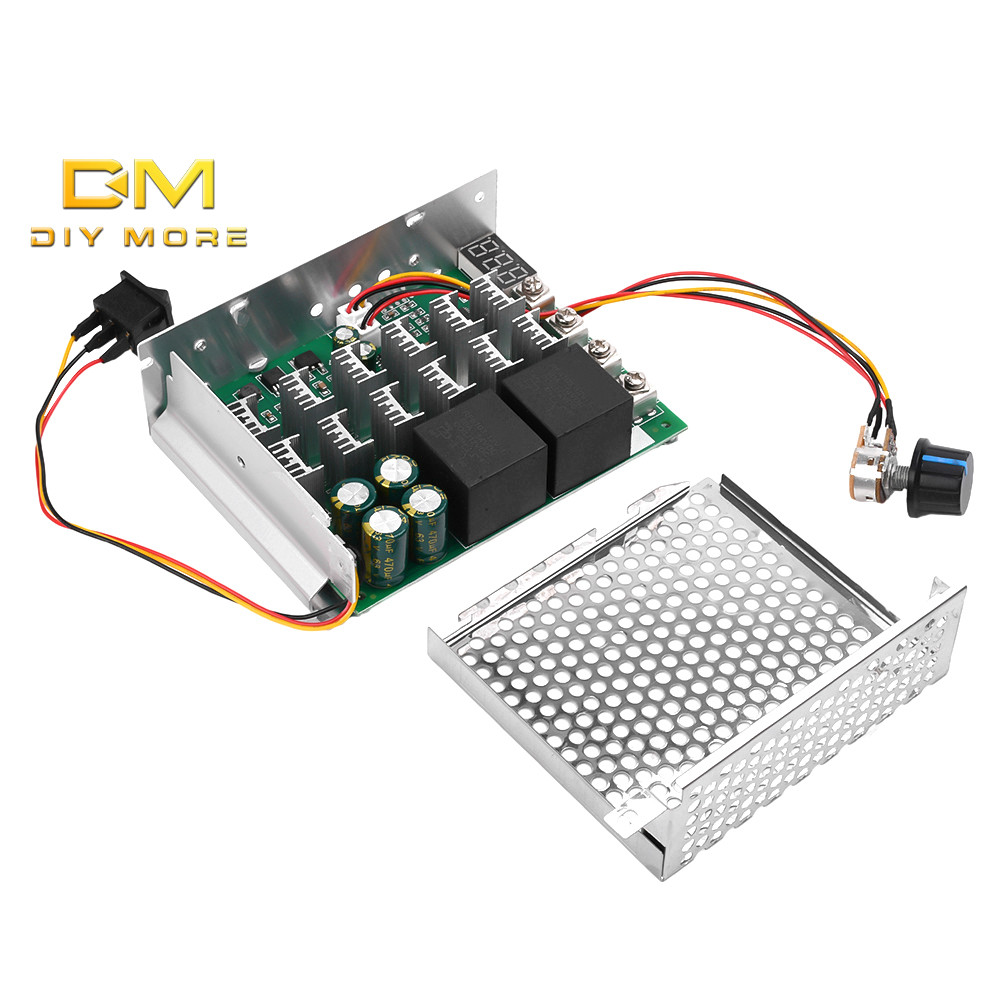 Diymore DC10-55V 60A DC แปรงมอเตอร์สวิตช์ความเร็ว stepless สวิทช์ความเร็วไปข้างหน้าและย้อนกลับเครื่องวัดวามเร็วแบบดิจิตอล