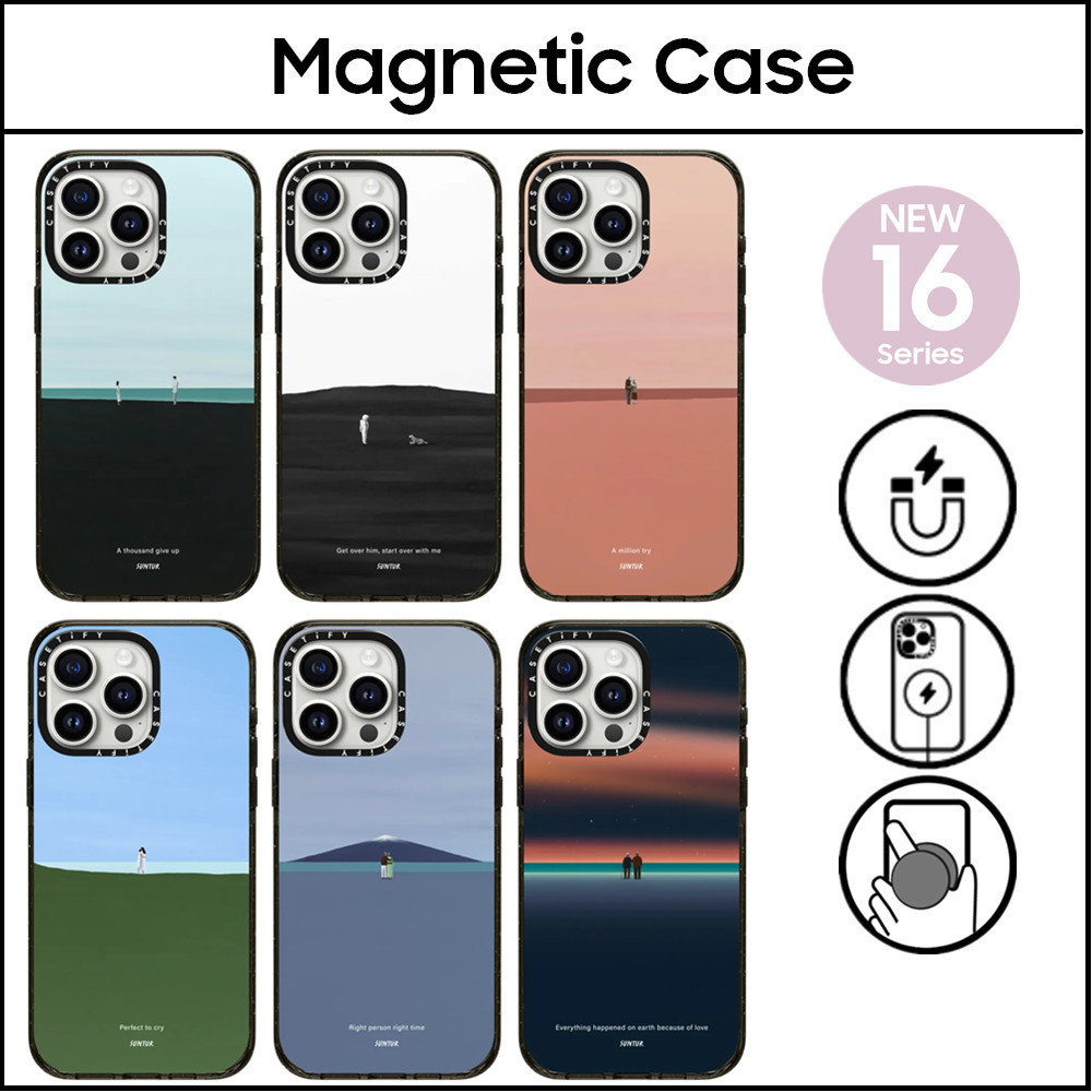 Caseti SUNTUR Lucky we พบเคสอะคริลิคพลาสติกแข็งสําหรับ iPhone 16 11 12 13 14 15 Plus Pro Max ปลอก