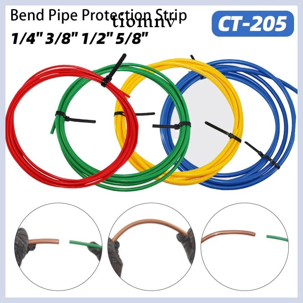 Tiomnv56 1 ชิ้นทองแดงป้องกันท่อ, CT-205 PE พลาสติก Bend ท่อป้องกัน, 1/4 "3/8" 1/2/8" Anti-Deformation หลอดสําหรับเครื่องปรับอากาศท่อทองแดง Bender ชุด