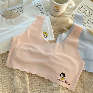 เสื้อชั้นในเด็กผู้หญิง เสื้อซับในเด็กนุ่มสบาย ฟองน้ำบางในตัว ผ้าไหมน้ำแข็ง ยืดได้เยอะ สำหรับเด็กนักเรียน เด็กวัยรุ่น พร้