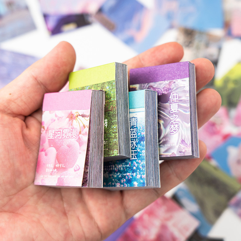 50 แผ่นจอง Four Seasons Color Series ตกแต่ง DIY วัสดุสติกเกอร์น่ารักวัสดุ Collage สติกเกอร์หนังสือ