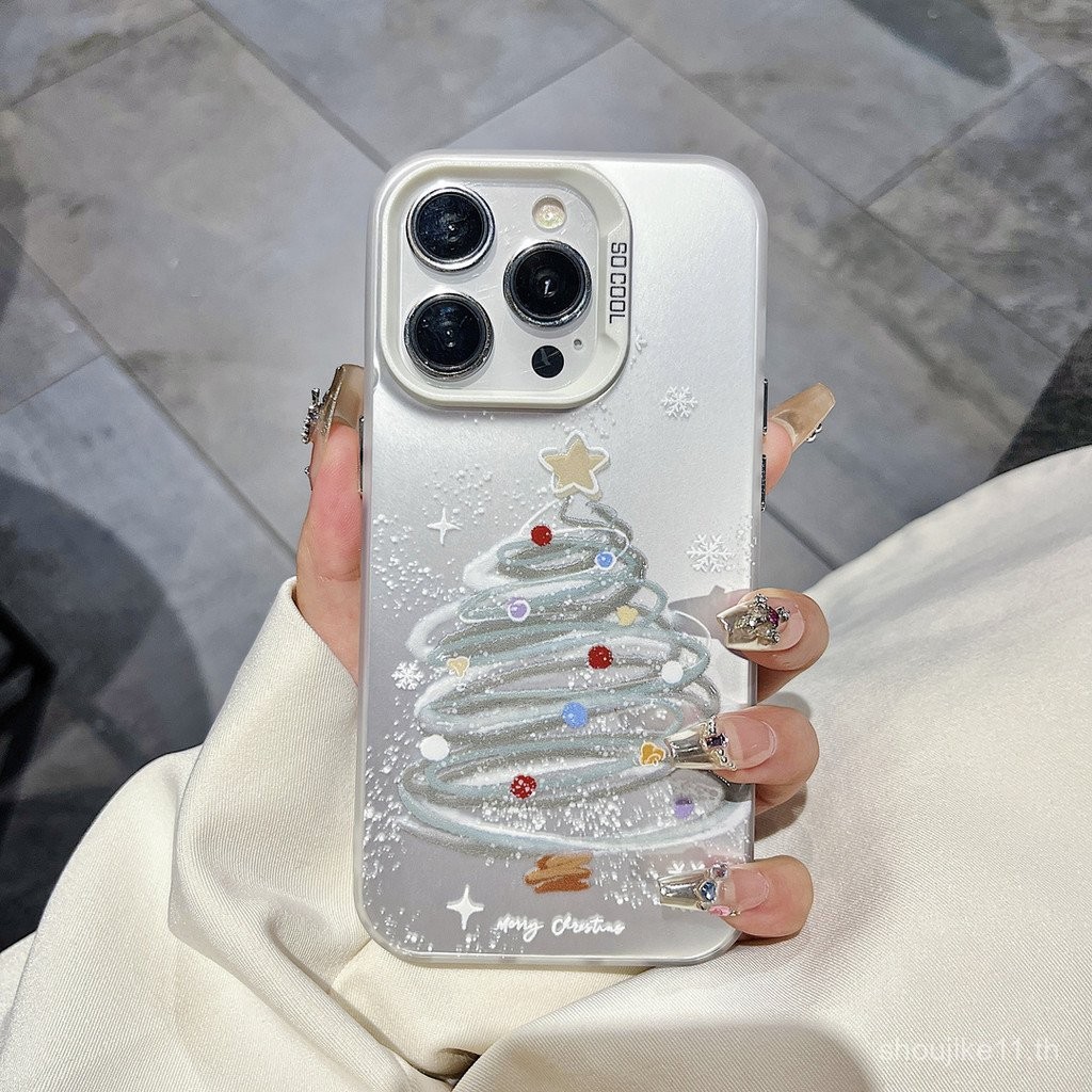 เคสโทรศัพท์มือถือต้นคริสต์มาสสำหรับไอโฟน15pluschristmas สำหรับ iphone15/14/13/12/11 DIY นักเรียนหญิงสร้างขึ้นสำหรับ iPhone 16, 11, 12, 13, 14, 15PROMAX, 7plus, 8PLUS, 11pro, fhgu เก๋ไก๋และประณีตของ13Pro, X, XR, XS MAX