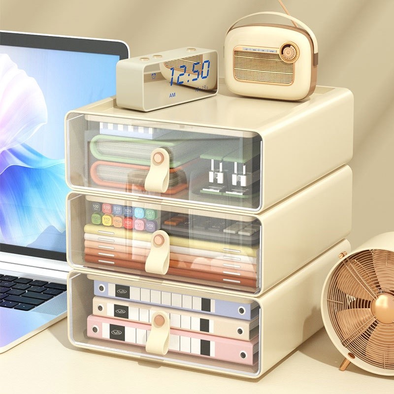 Office storage box, multi-layer table storage box, organizing box, creative desktop storage box, dra