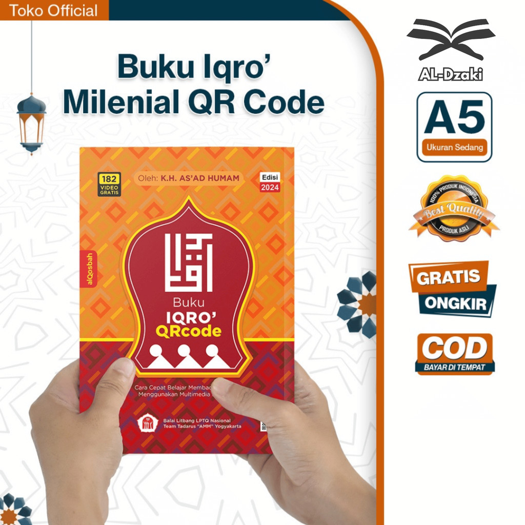 Al-Dzaki Iqro Book QR Code Millennial Easy to Read Transliteration Feature วิธีอ่านได้อย่างรวดเร็ว F
