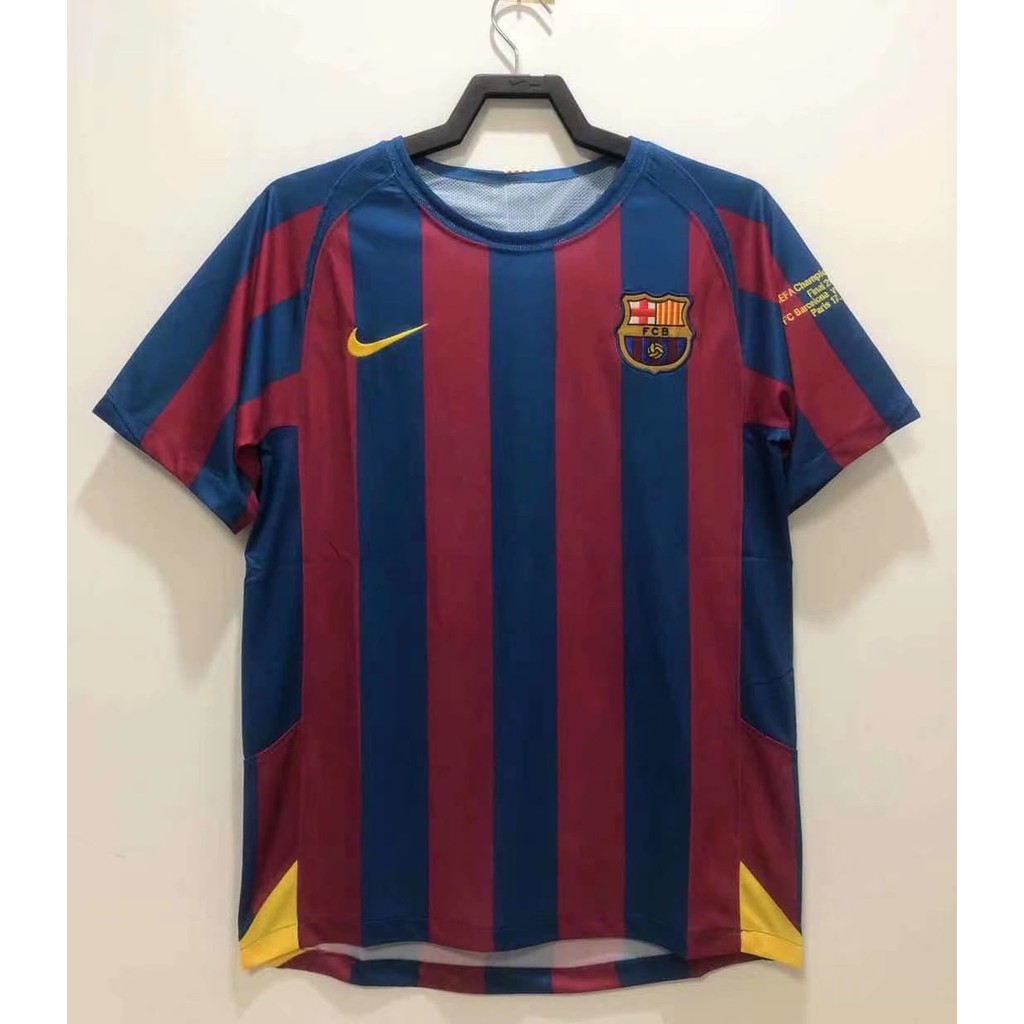 [Retro AAA ]# B Barcelona 2006 Home UCL Final Version Retro เสื้อฟุตบอลฟุตบอล # ronaldinho EH1G