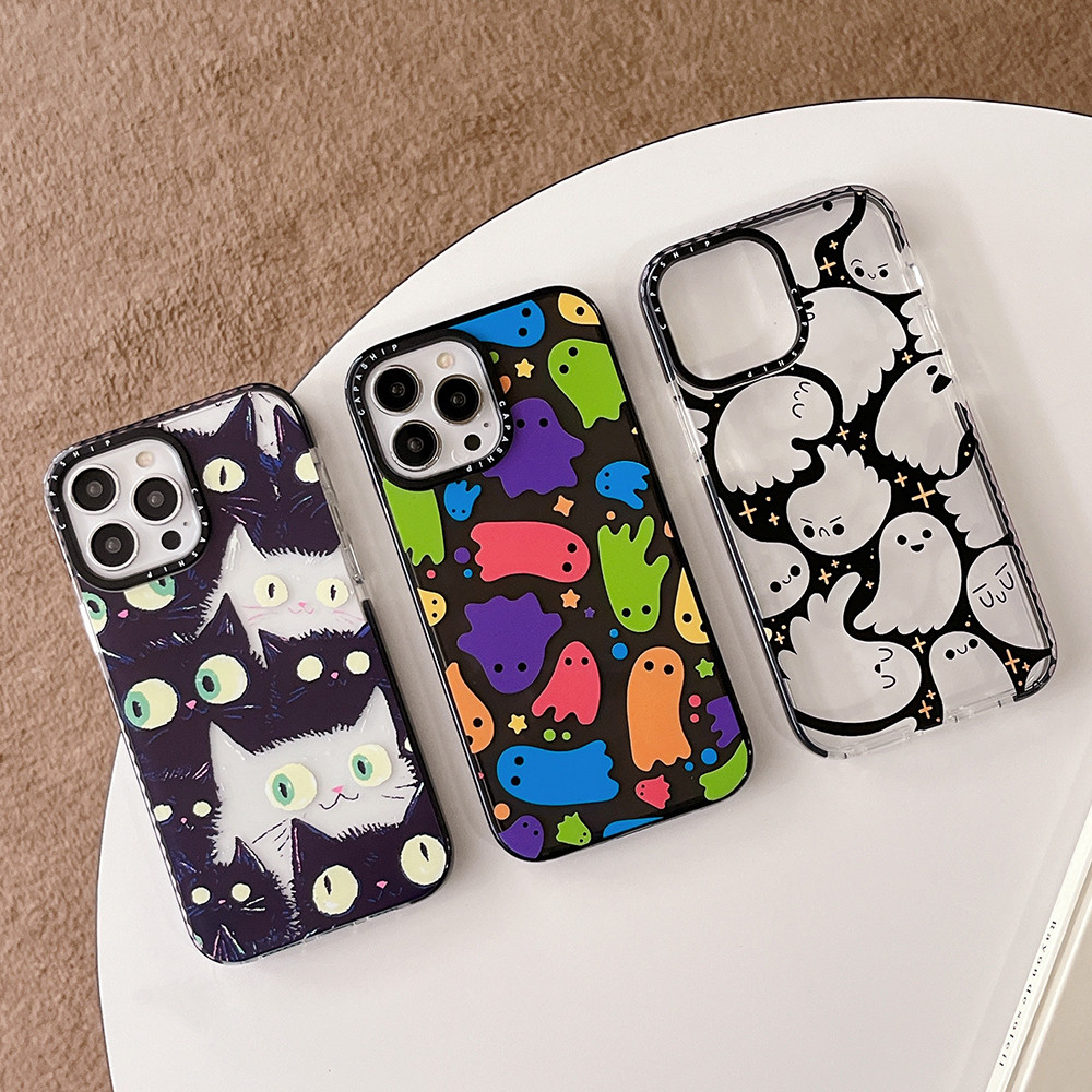 แมวน่ารัก Anti fall Soft เคสโทรศัพท์สําหรับ iPhone 16 Pro Max 16 Pro 15ProMAX 16 15 14 13 12 11 Pro Max XR IX กรณีคลุมทั้งหมดปลอกกันกระแทกป้องกันปกอ่อน