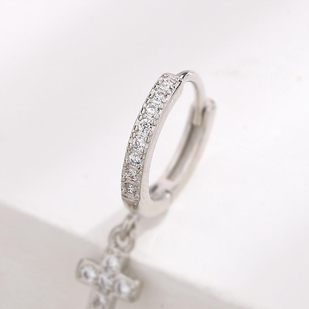 Jinjoo ต่างหูห่วงไม้กางเขน Cross Hoops ดีไซน์สวยเท่ - รูปที่ 4