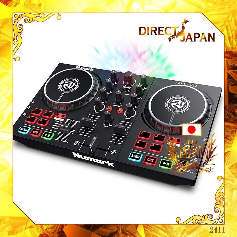 Numark DJ Controller for Beginners DJ Equipment with Serato DJ Lite Included Streaming LED Lights Bu