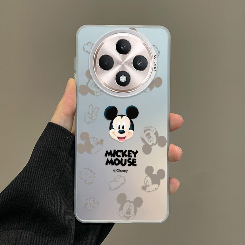 Oppo Find X8 Pro Find X 8 เคสการ์ตูนมิกกี้ตลกปลอกเงินสีฝาครอบกันชนนุ่มทนทาน