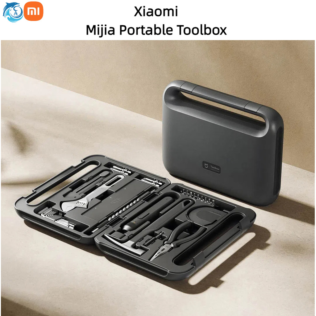 Xiaomi Mijia กล่องเครื่องมือแบบพกพาในครัวเรือน Multi-Scene แบบพกพาง่าย Multi-Function ไฟฟ้า Multi-Combination ชุดเครื่องมือกล่องเครื่องมือในครัวเรือน Work Gift