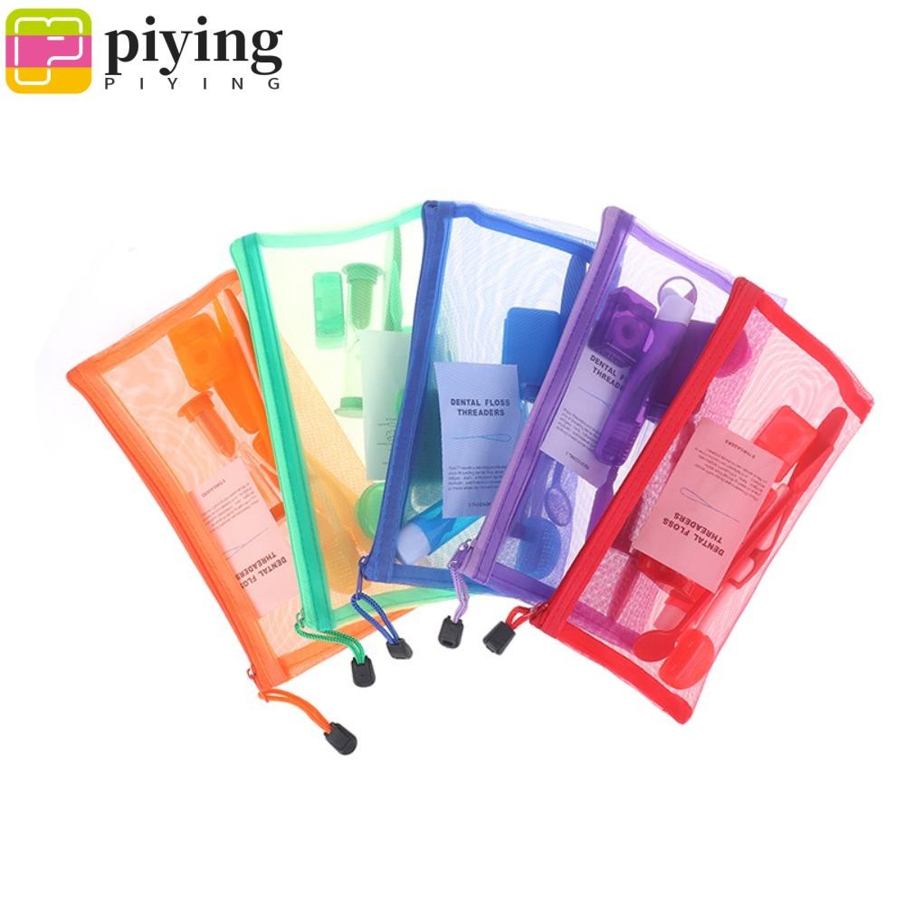 ฉี่ ทันตกรรมจัดฟันชุดกลางแจ้งสูทไหมขัดฟันไวท์เทนนิ่งเครื่องมือแปรงสีฟันนุ่มแบบพกพา