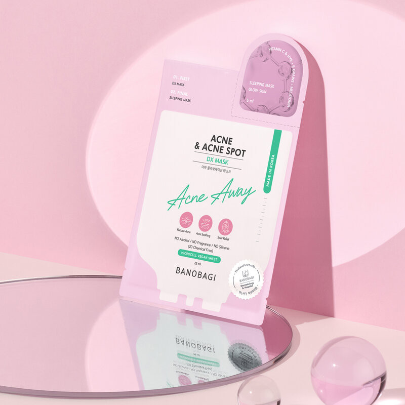 BANOBAGI Dx Mask บาโนบากิ แผ่นมาสก์หน้า มาพร้อมสลีปปิ้งมาสก์ [25ml+5ml] (Acne & Acne Spot/Anti Sebum Pore/Hya Aquaplex) รูปที่ 6