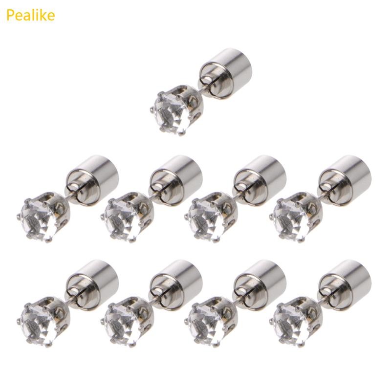 Pealike ต่างหูสตั๊ด LED เรืองแสงมงกุฎเกาหลีสําหรับตกแต่งการชุมนุมเพื่อน