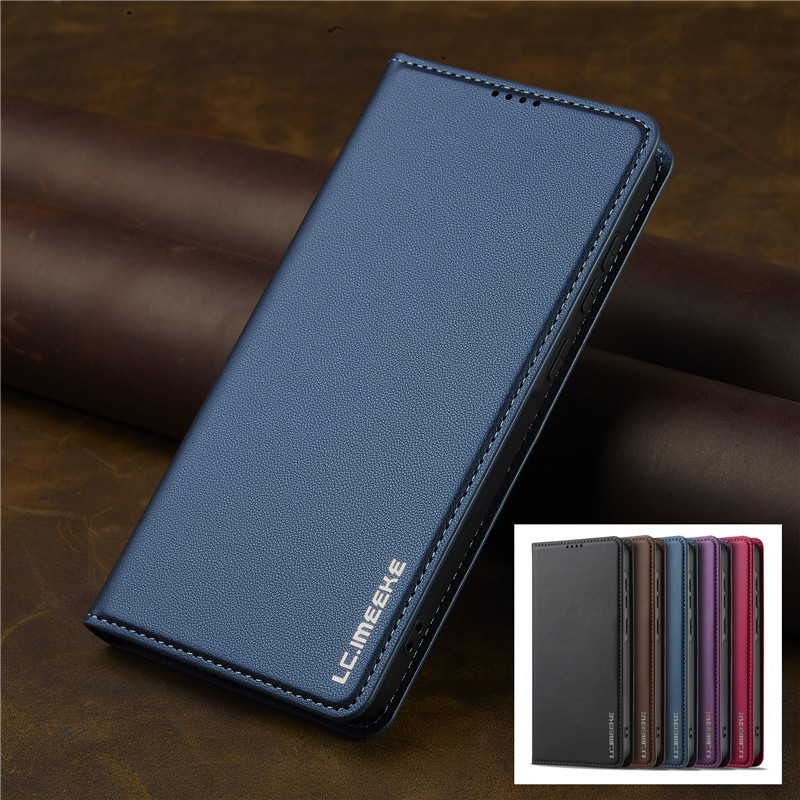 ปลอกสําหรับ Samsung S25 S24 S23 S22 S21 Ultra S20 FE Blue Flip Stand กระเป๋าสตางค์หนังฝาครอบ