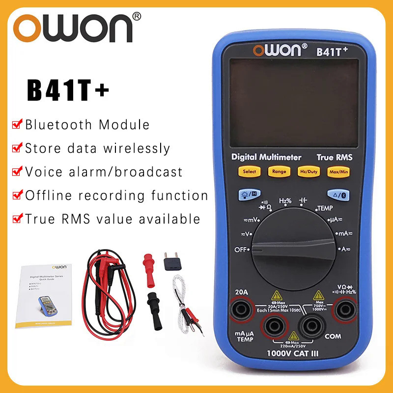OWON B41T+ 4 1/2 Digital Multimeter, Bluetooth Digital Multimeter,,Current Test Meter,Support Offlin